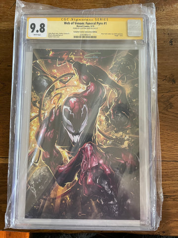 Web of Venom: Funeral Pyre #1 - NYCC Exclusive - CGC SS 9.8 - Signed by Clayton Crain (Infinity Signature)